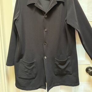 Chico's Classic Black Long Jacket size 3 (L-XL)